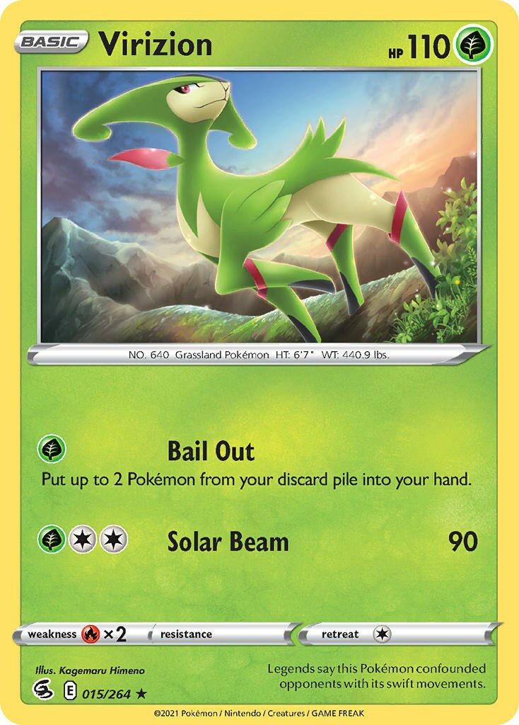 Virizion 015/264 — Fusion Strike (English Pokémon TCG card)