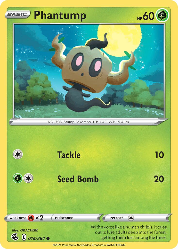 Phantump 016/264 — Fusion Strike (English Pokémon TCG card)