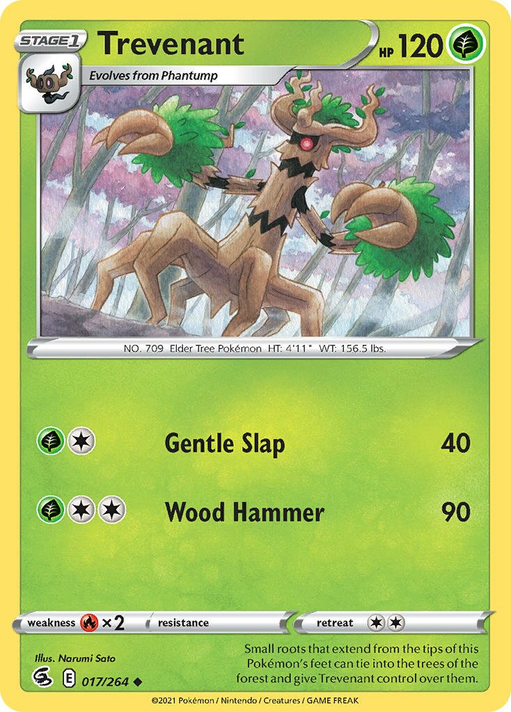Trevenant 017/264 — Fusion Strike (English Pokémon TCG card)