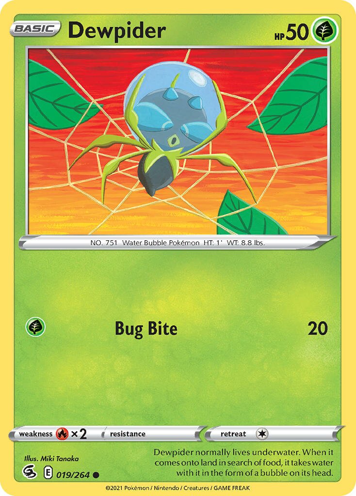 Dewpider 019/264 — Fusion Strike (English Pokémon TCG card)