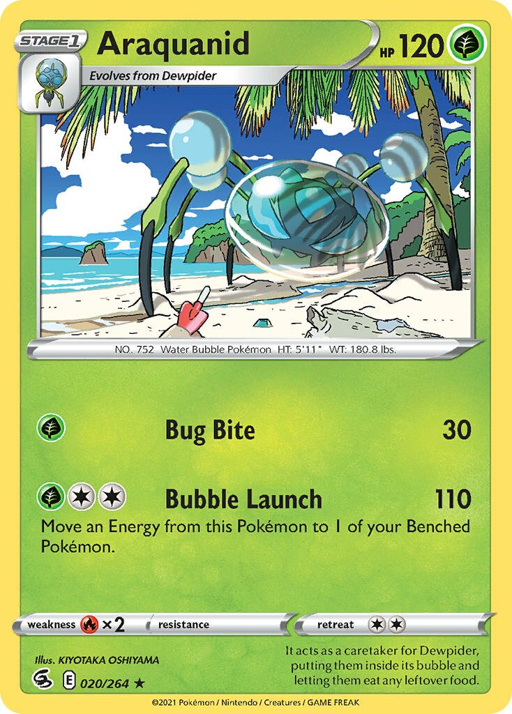 Araquanid 020/264 — Fusion Strike (English Pokémon TCG card)