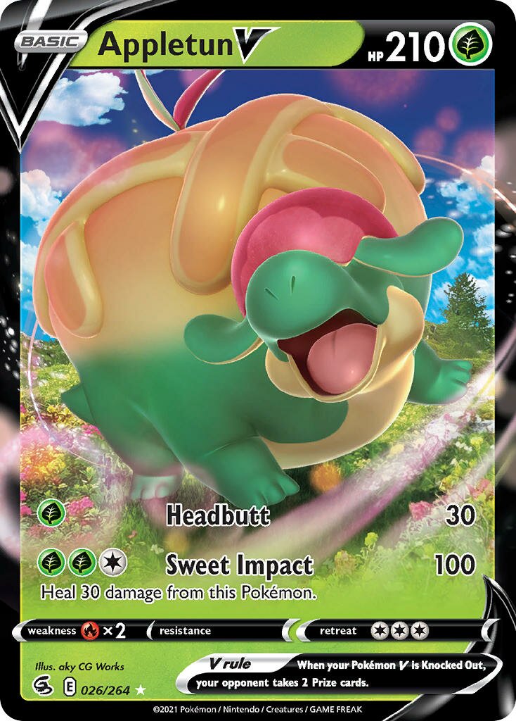 Appletun V 026/264 — Fusion Strike (English Pokémon TCG card)