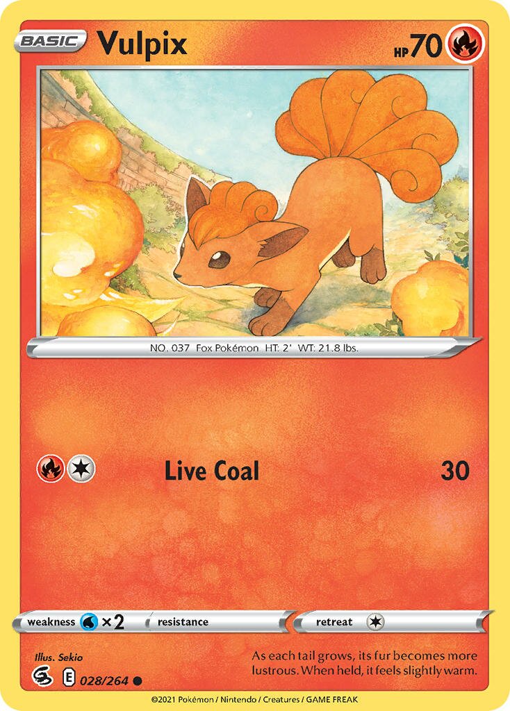 Vulpix 028/264 — Fusion Strike (English Pokémon TCG card)