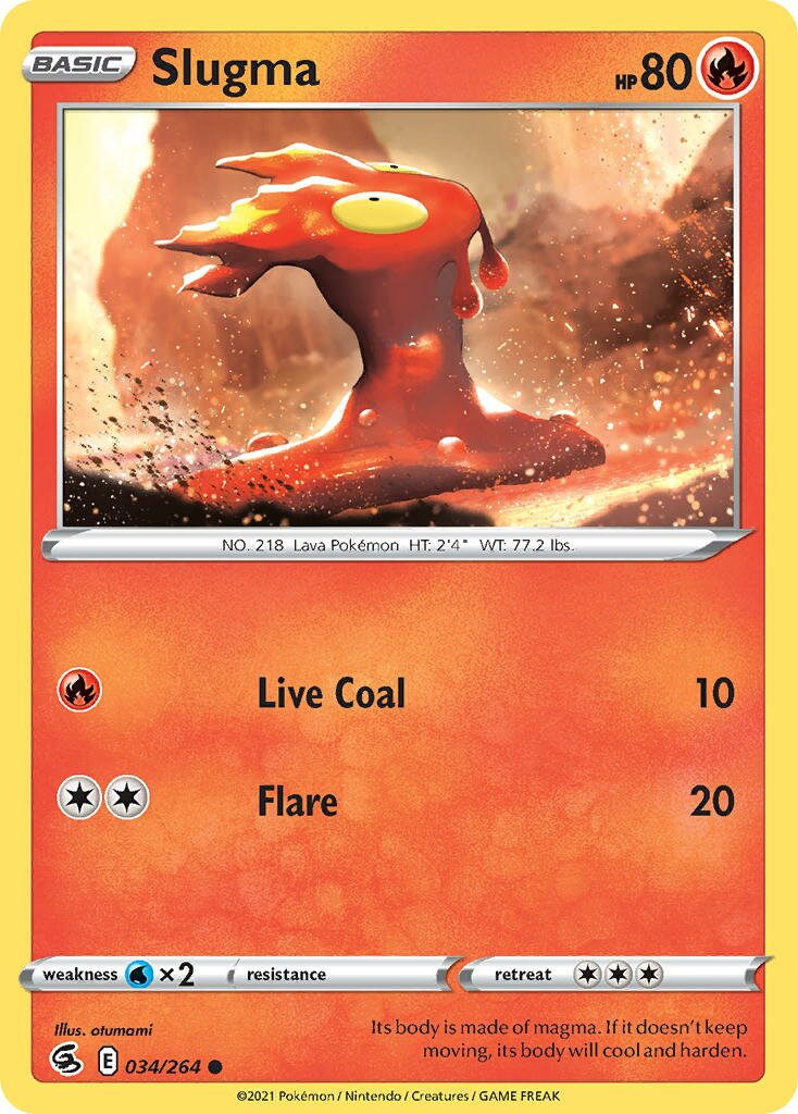 Slugma 034/264 — Fusion Strike (English Pokémon TCG card)