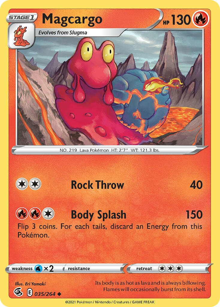 Magcargo 035/264 — Fusion Strike (English Pokémon TCG card)
