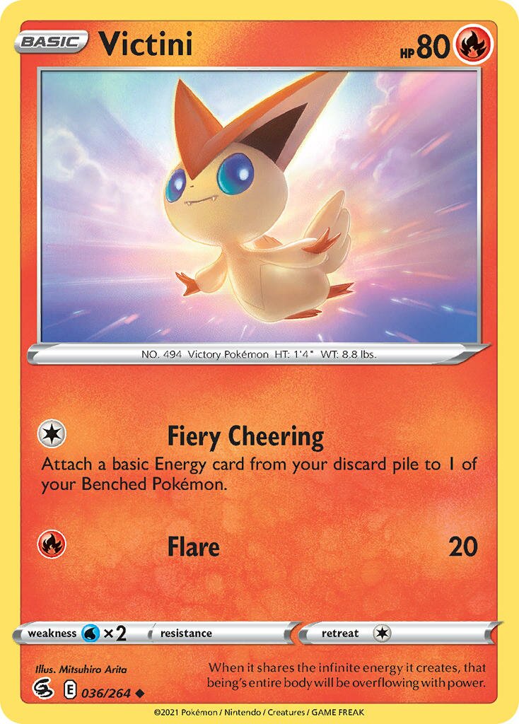 Victini 036/264 — Fusion Strike (English Pokémon TCG card)