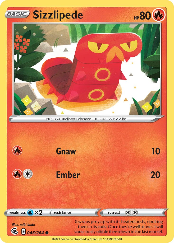Sizzlipede 046/264 — Fusion Strike (English Pokémon TCG card)
