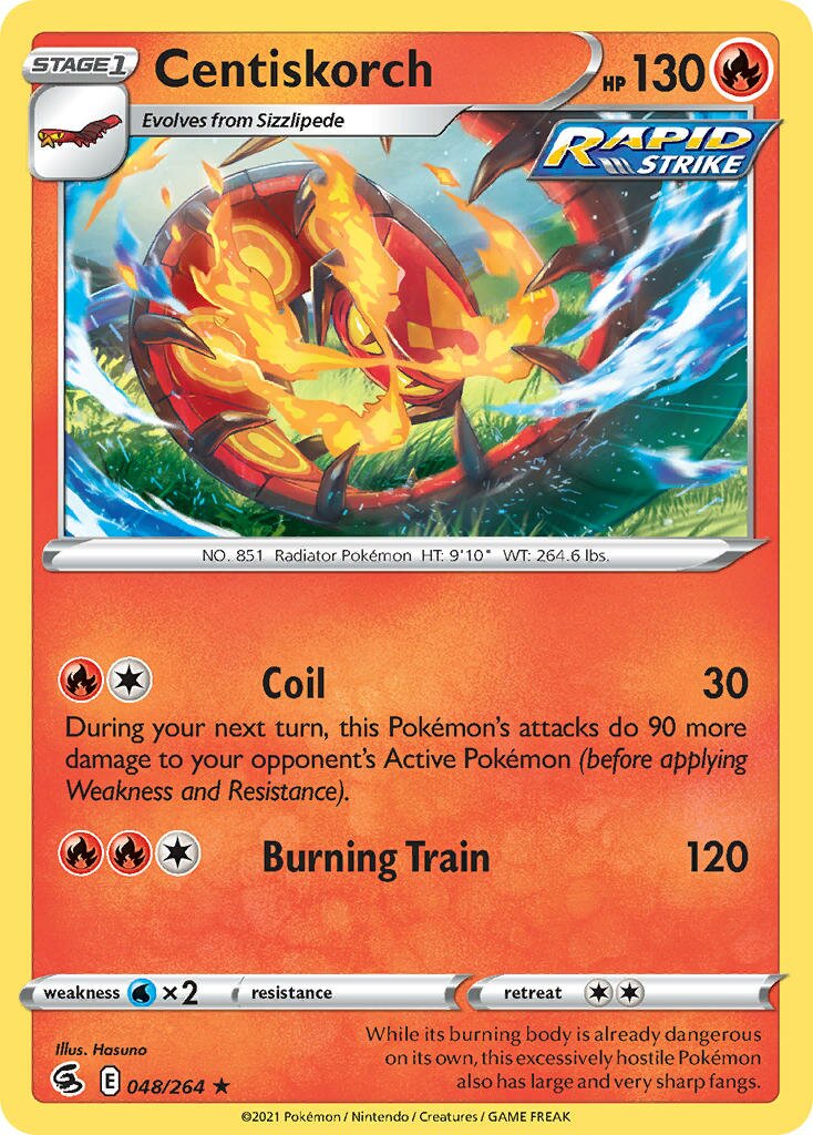 Centiskorch 048/264 — Fusion Strike (English Pokémon TCG card)