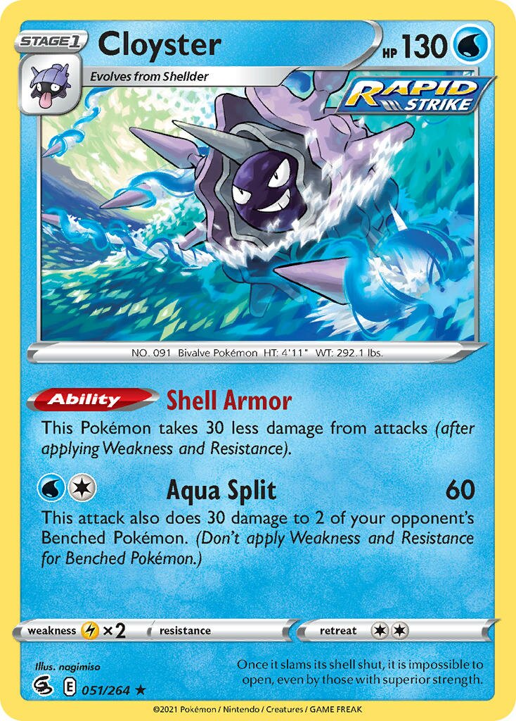 Cloyster 051/264 — Fusion Strike (English Pokémon TCG card)
