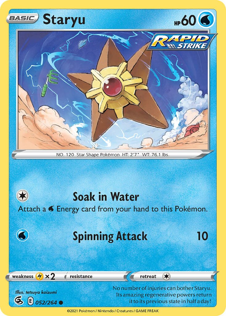 Staryu 052/264 — Fusion Strike (English Pokémon TCG card)