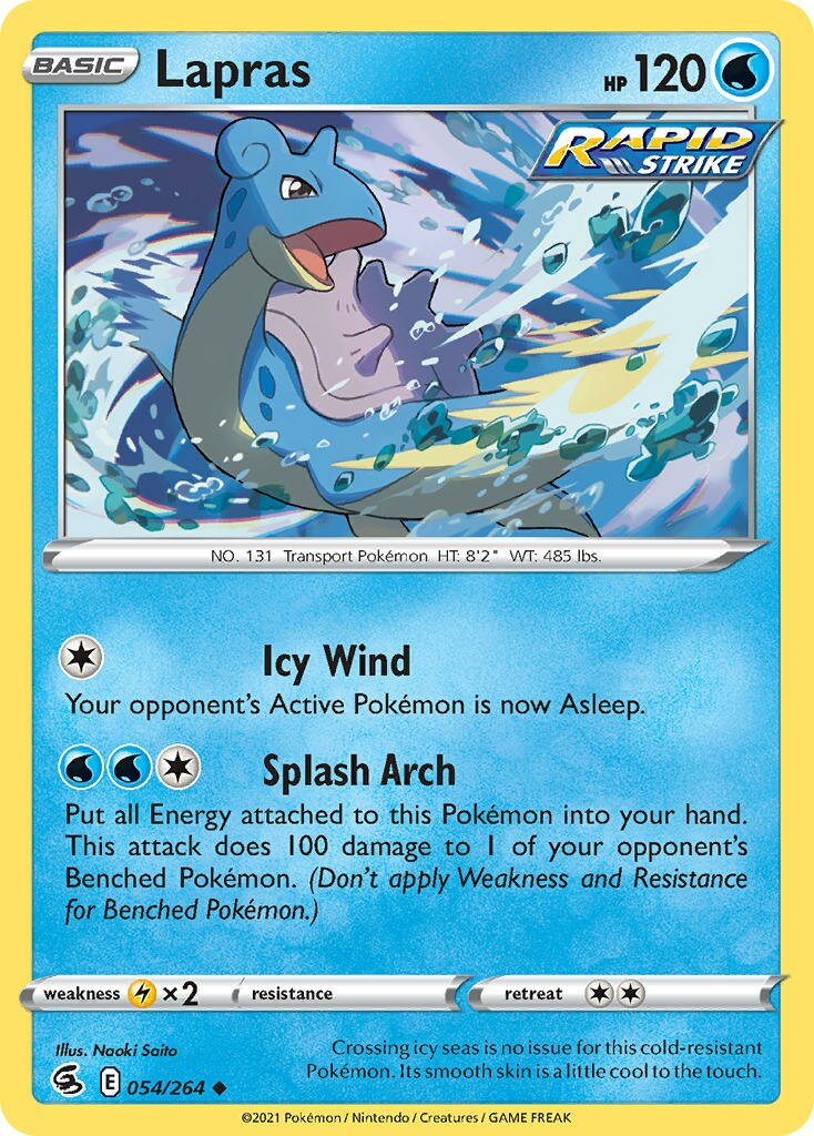 Lapras 054/264 — Fusion Strike (English Pokémon TCG card)