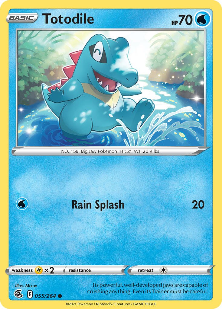 Totodile 055/264 — Fusion Strike (English Pokémon TCG card)