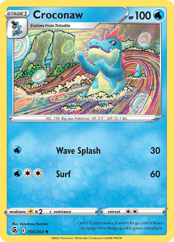 Croconaw 056/264 — Fusion Strike (English Pokémon TCG card)