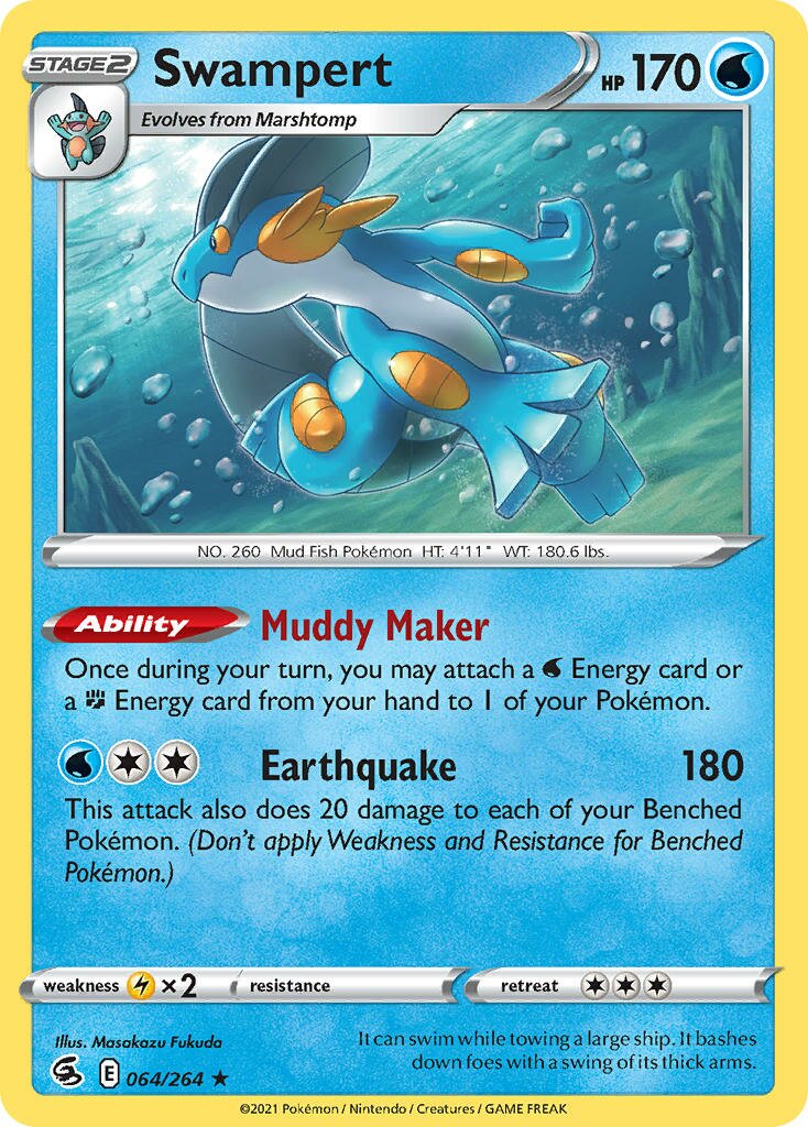 Swampert 064/264 — Fusion Strike (English Pokémon TCG card)
