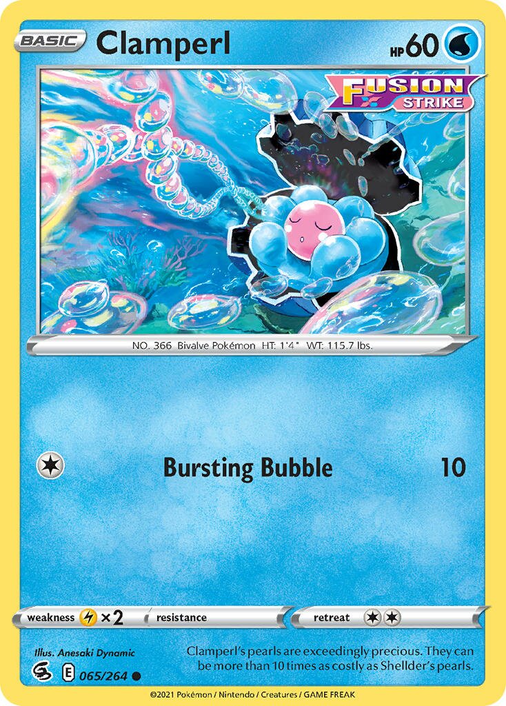 Clamperl 065/264 — Fusion Strike (English Pokémon TCG card)