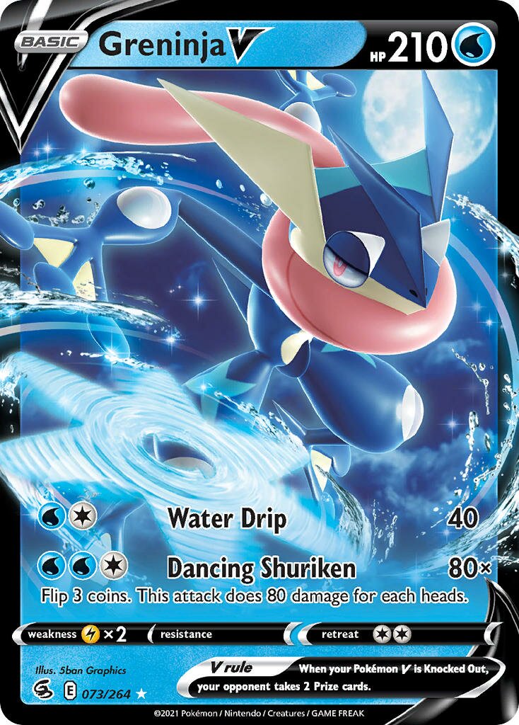 Greninja V 073/264 — Fusion Strike (English Pokémon TCG card)