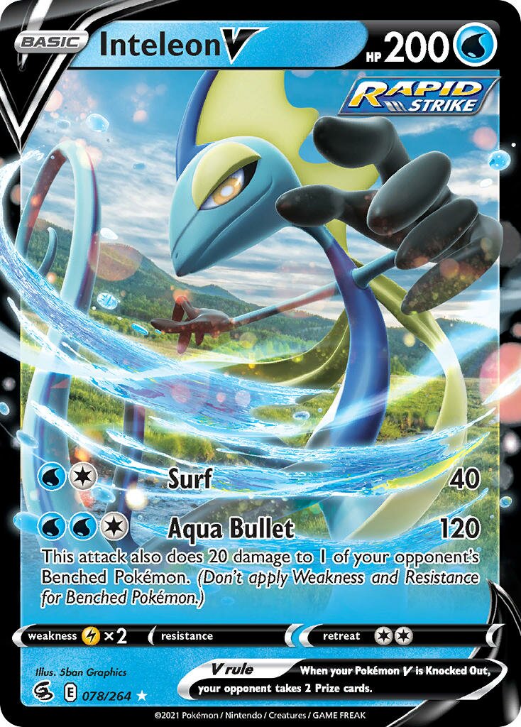 Inteleon V 078/264 — Fusion Strike (English Pokémon TCG card)