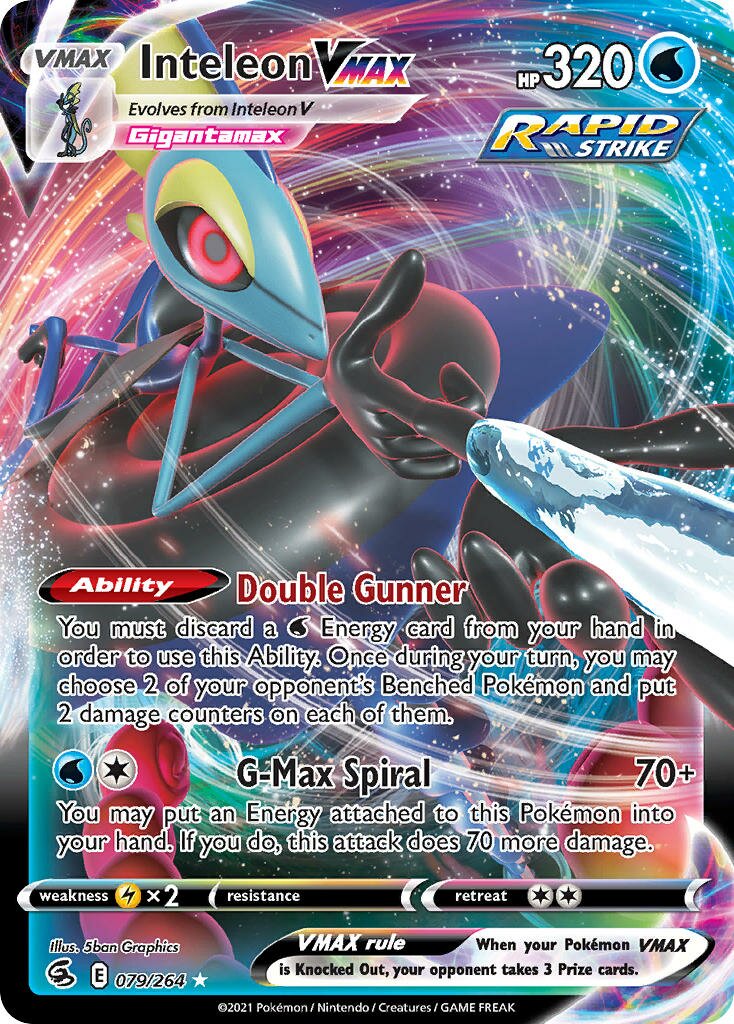 Inteleon VMAX 079/264 — Fusion Strike (English Pokémon TCG card)