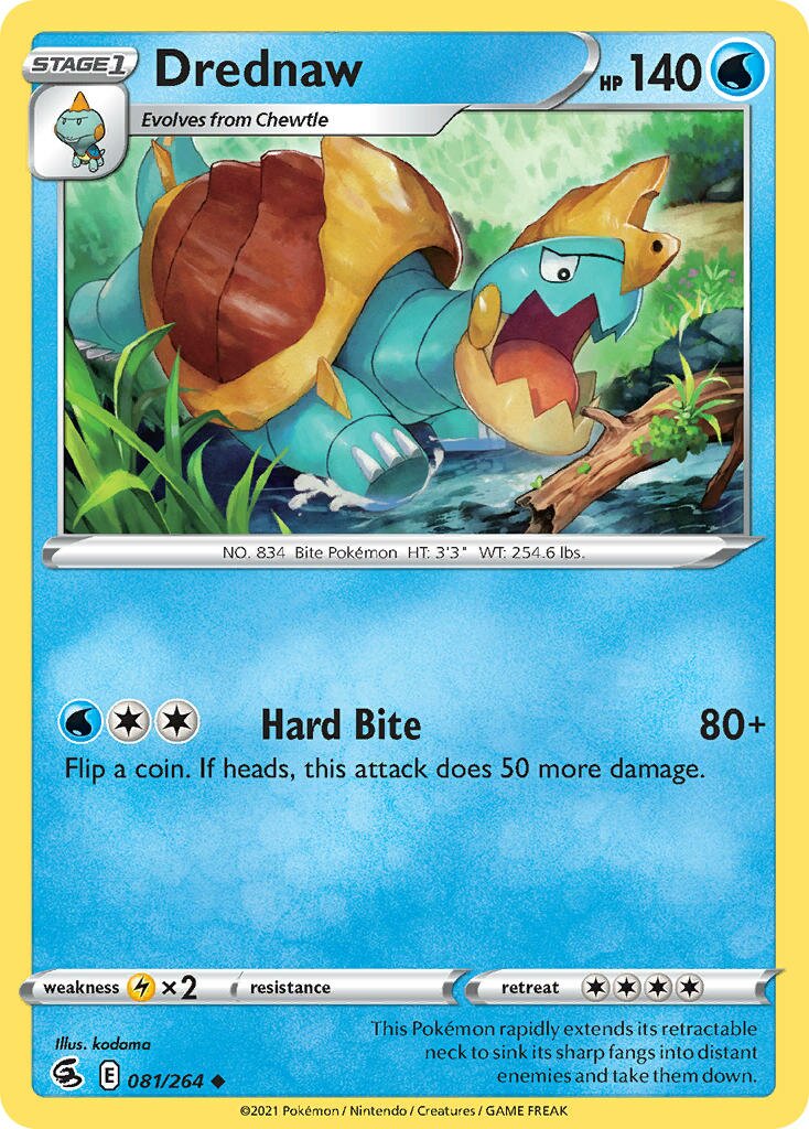 Drednaw 081/264 — Fusion Strike (English Pokémon TCG card)