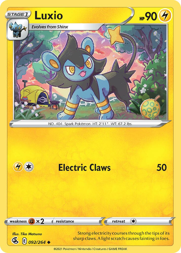 Luxio 092/264 — Fusion Strike (English Pokémon TCG card)