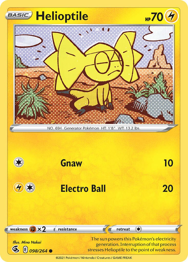 Helioptile 098/264 — Fusion Strike (English Pokémon TCG card)