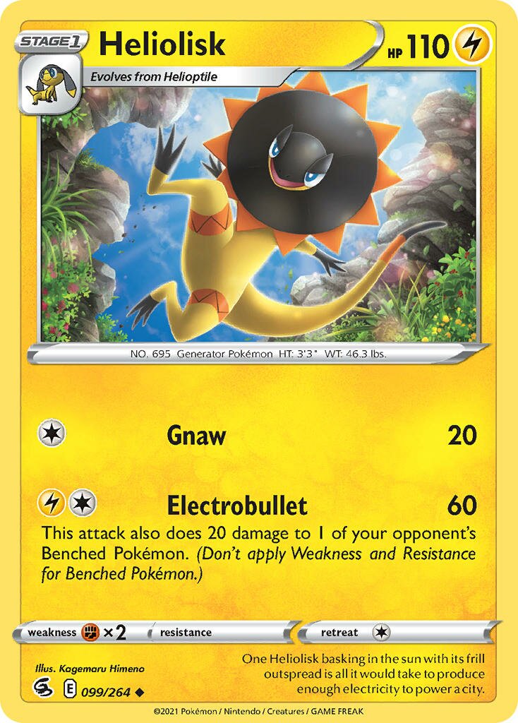 Heliolisk 099/264 — Fusion Strike (English Pokémon TCG card)