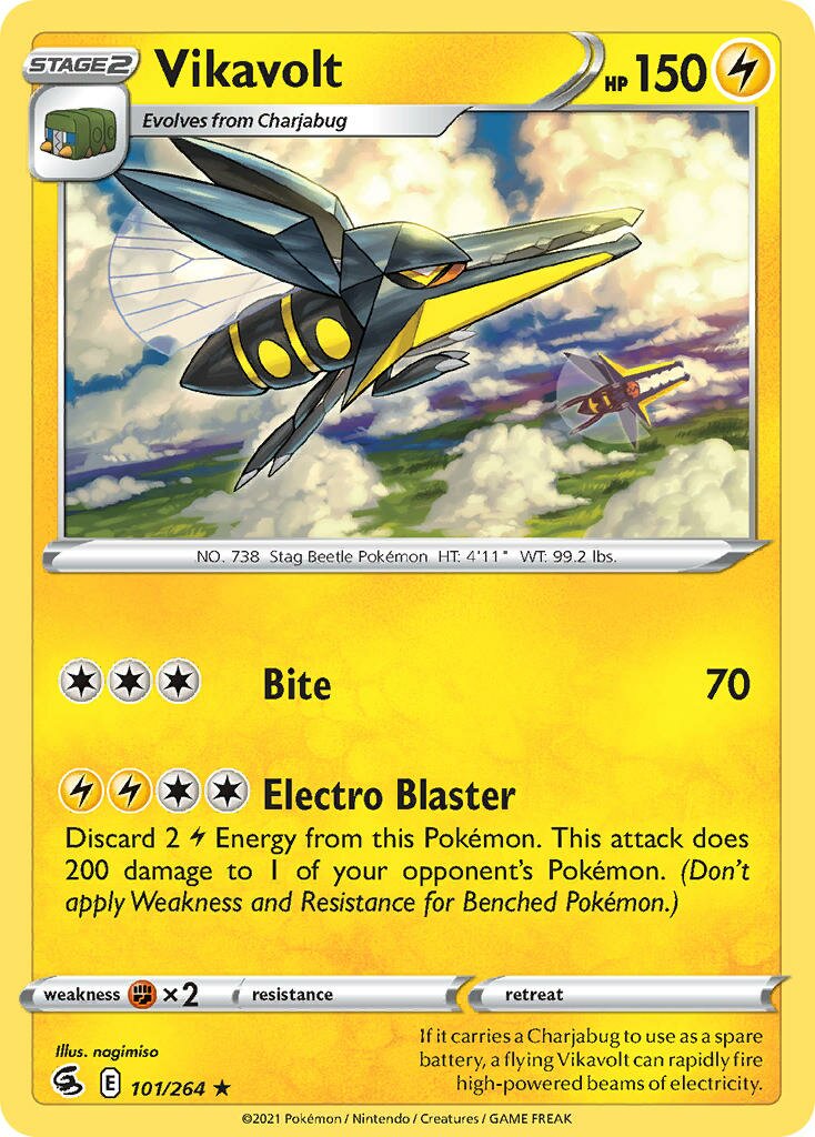 Vikavolt 101/264 — Fusion Strike (English Pokémon TCG card)