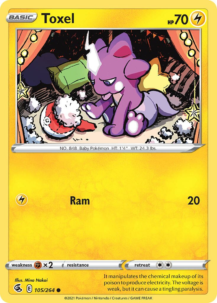 Toxel 105/264 — Fusion Strike (English Pokémon TCG card)