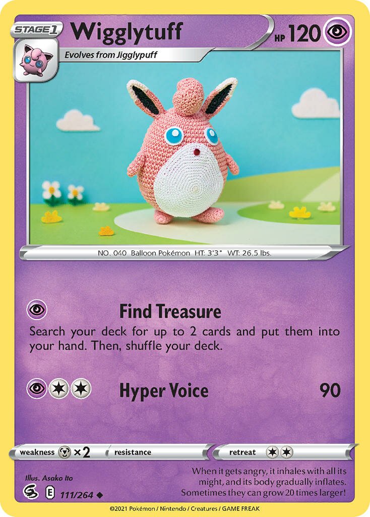 Wigglytuff 111/264 — Fusion Strike (English Pokémon TCG card)