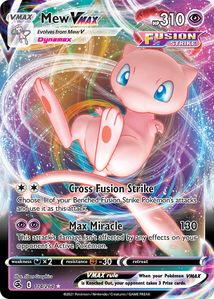 Mew VMAX 114/264 — Fusion Strike (English Pokémon TCG card)