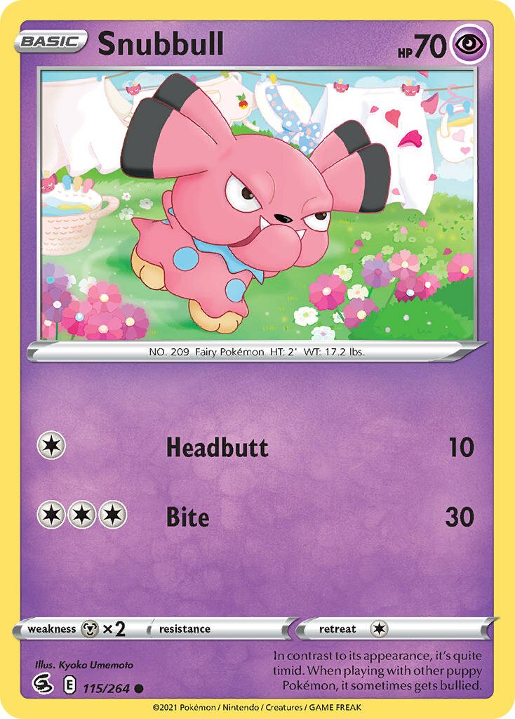 Snubbull 115/264 — Fusion Strike (English Pokémon TCG card)