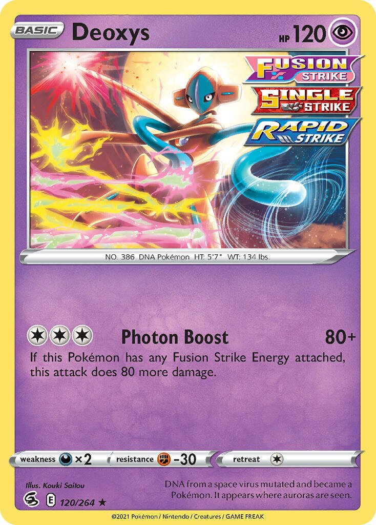 Deoxys 120/264 — Fusion Strike (English Pokémon TCG card)