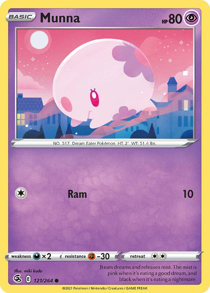 Munna 121/264 — Fusion Strike (English Pokémon TCG card)
