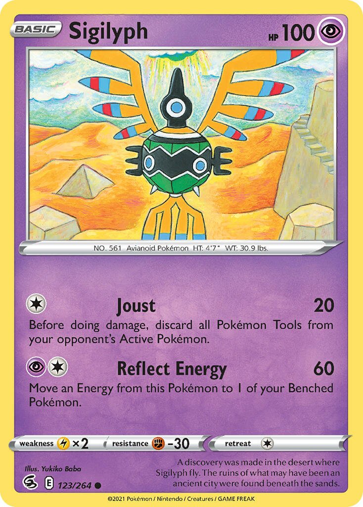 Sigilyph 123/264 — Fusion Strike (English Pokémon TCG card)