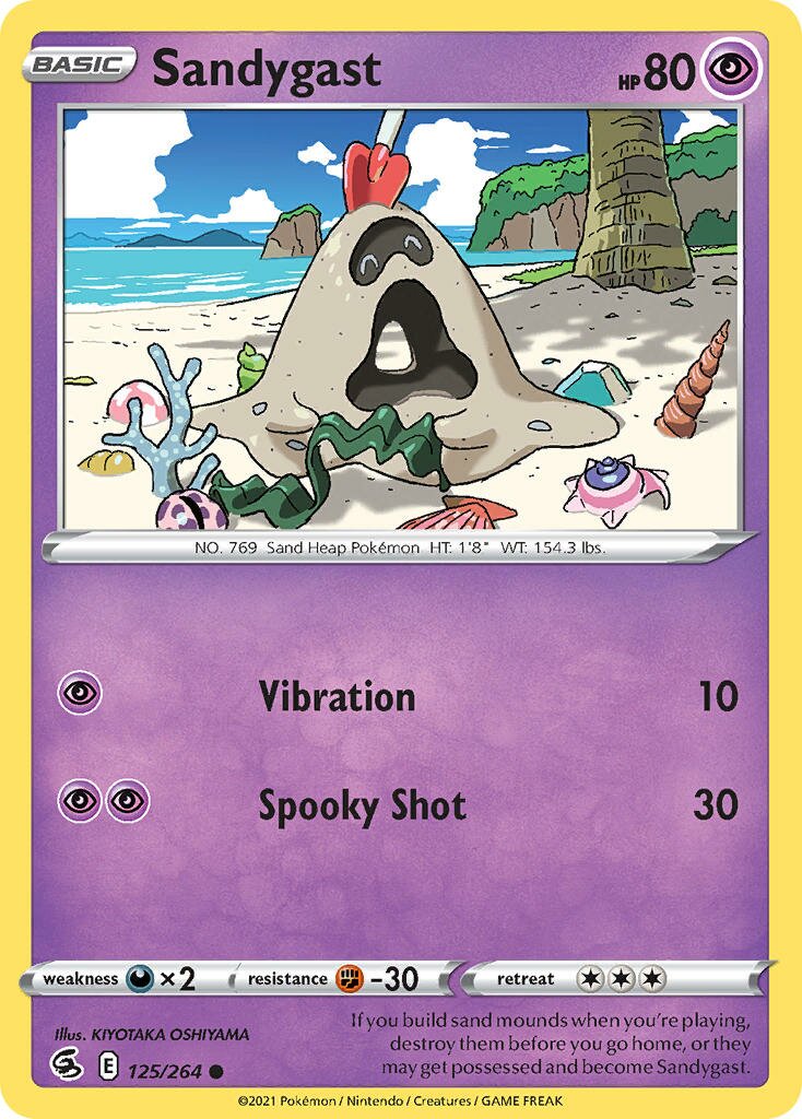 Sandygast 125/264 — Fusion Strike (English Pokémon TCG card)