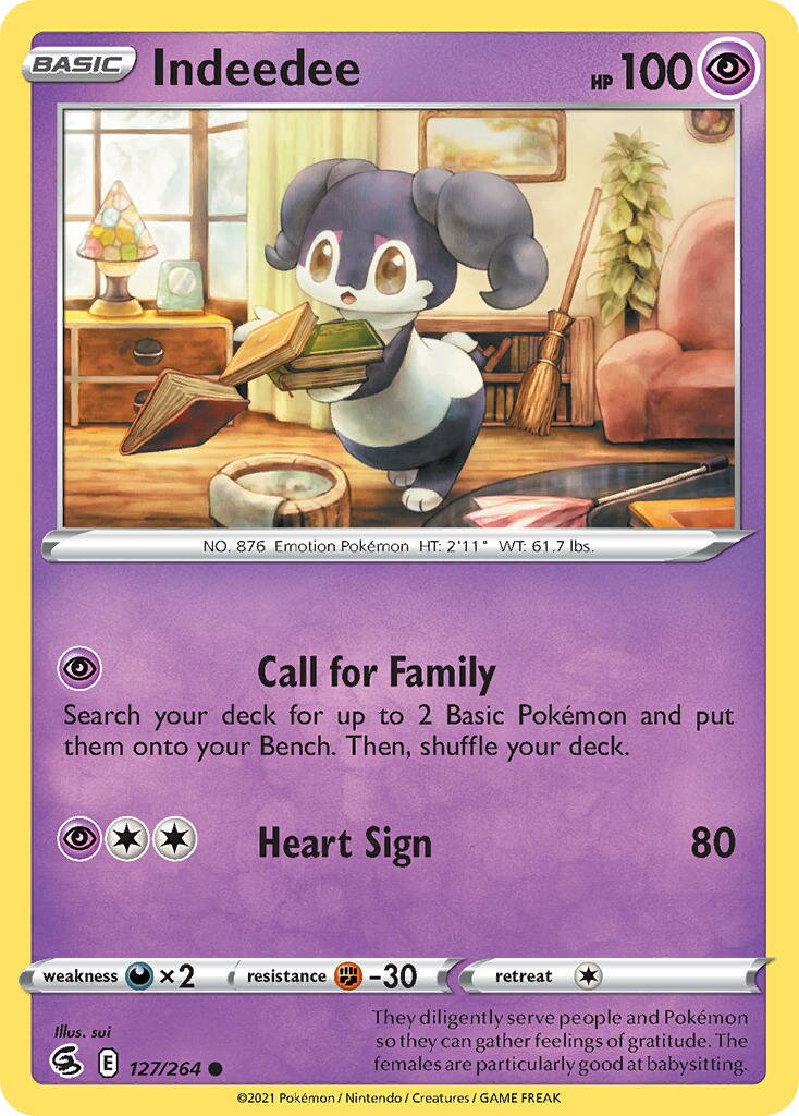 Indeedee 127/264 — Fusion Strike (English Pokémon TCG card)