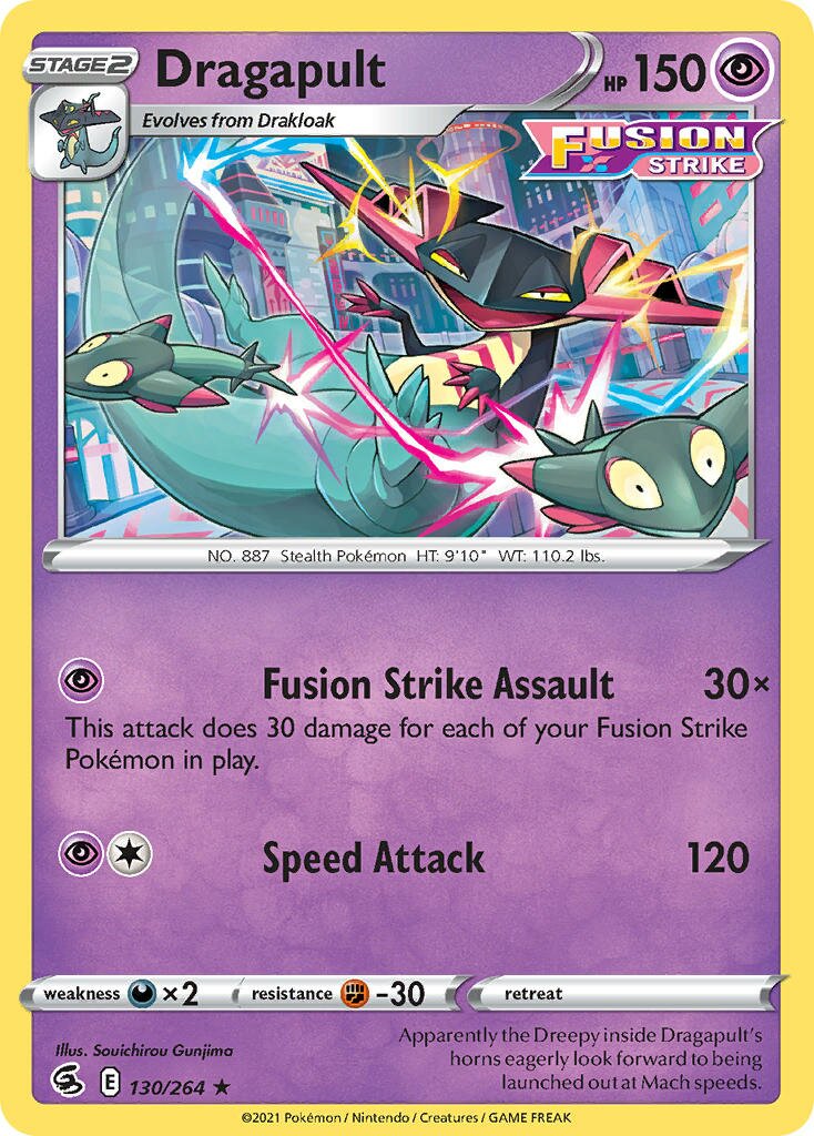 Dragapult 130/264 — Fusion Strike (English Pokémon TCG card)