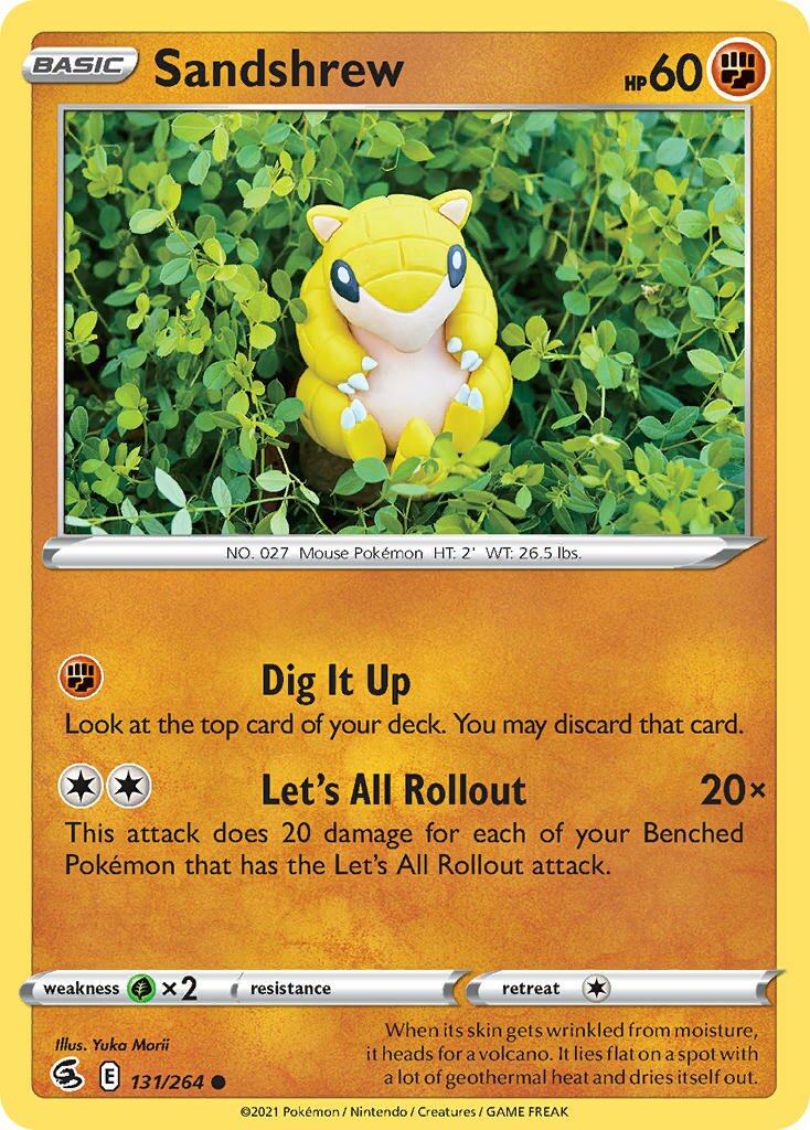 Sandshrew 131/264 — Fusion Strike (English Pokémon TCG card)