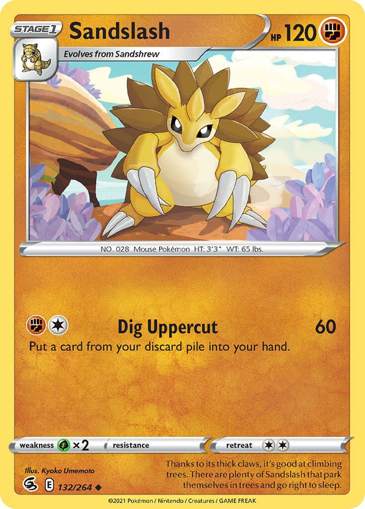 Sandslash 132/264 — Fusion Strike (English Pokémon TCG card)