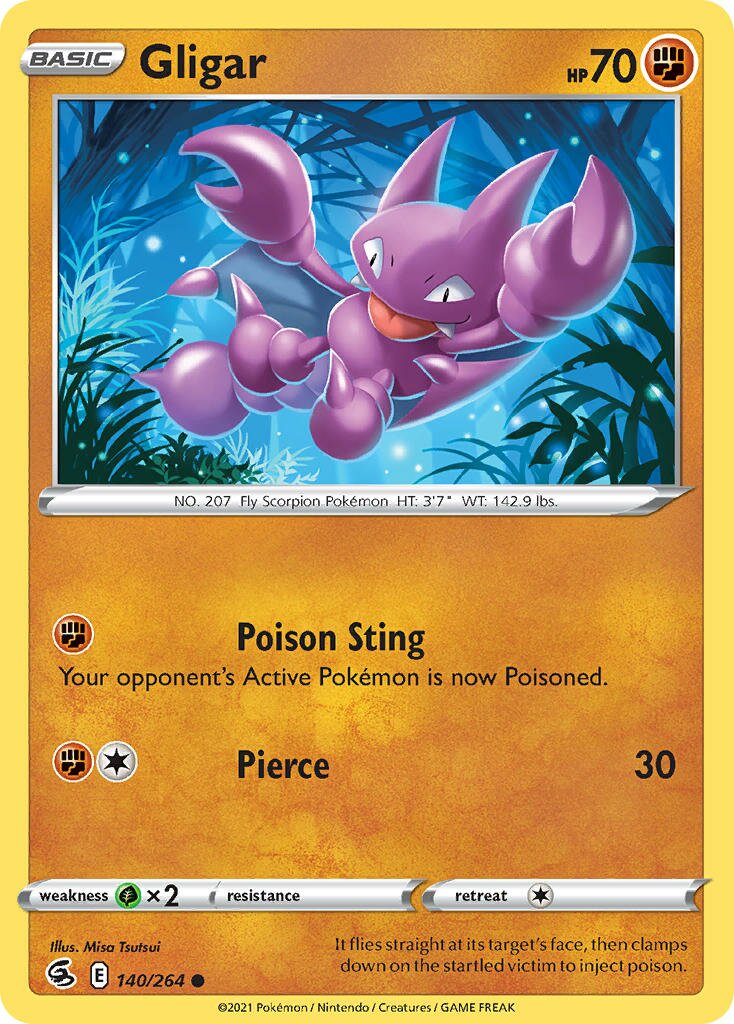Gligar 140/264 — Fusion Strike (English Pokémon TCG card)