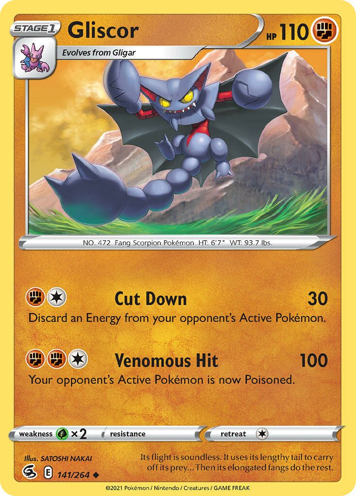 Gliscor 141/264 — Fusion Strike (English Pokémon TCG card)