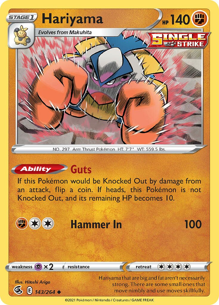 Hariyama 143/264 — Fusion Strike (English Pokémon TCG card)