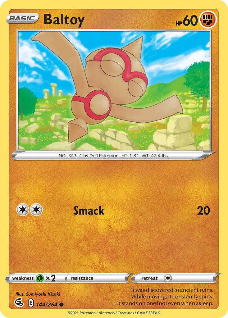 Baltoy 144/264 — Fusion Strike (English Pokémon TCG card)