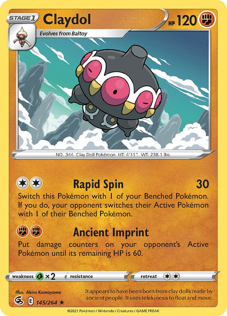 Claydol 145/264 — Fusion Strike (English Pokémon TCG card)
