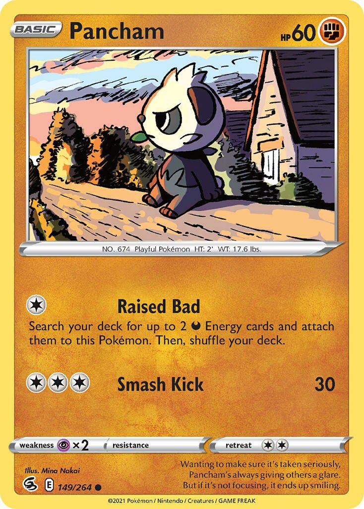 Pancham 149/264 — Fusion Strike (English Pokémon TCG card)