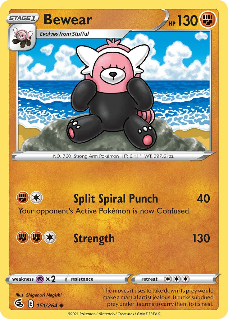 Bewear 151/264 — Fusion Strike (English Pokémon TCG card)