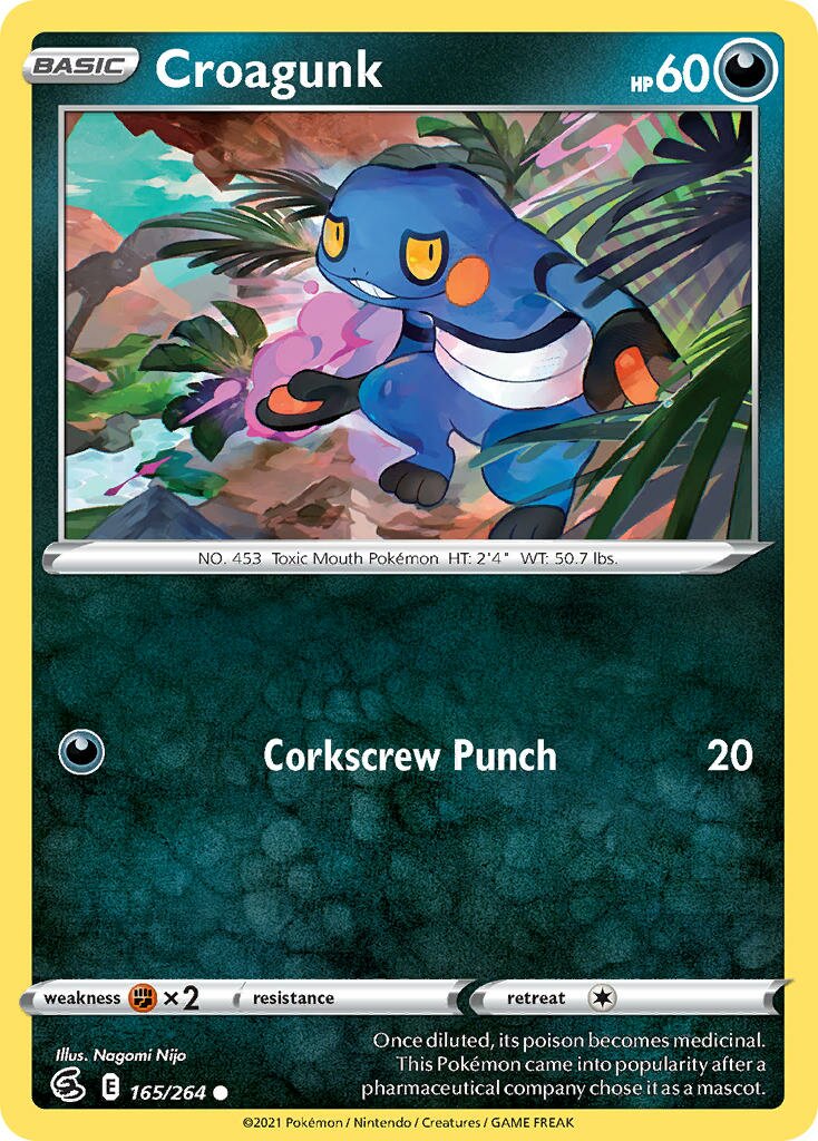 Croagunk 165/264 — Fusion Strike (English Pokémon TCG card)