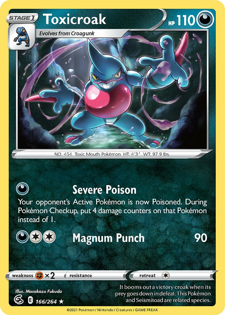 Toxicroak 166/264 — Fusion Strike (English Pokémon TCG card)