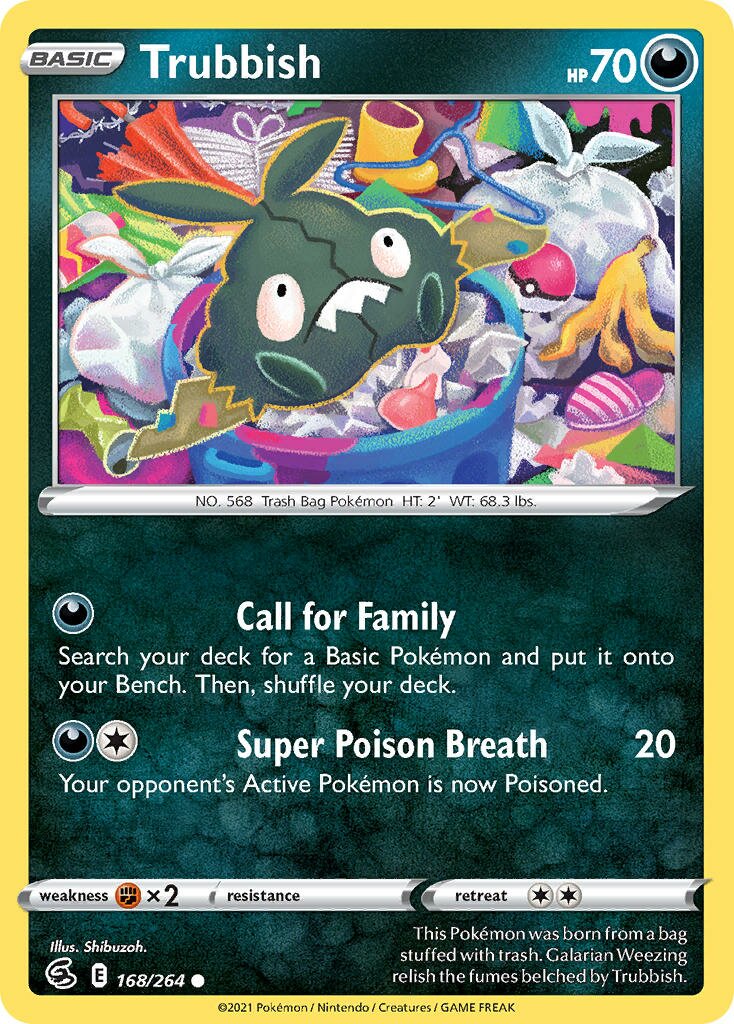 Trubbish 168/264 — Fusion Strike (English Pokémon TCG card)