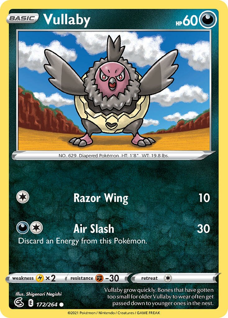 Vullaby 172/264 — Fusion Strike (English Pokémon TCG card)
